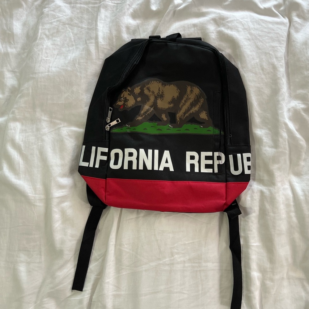 California Black and Red Backpack